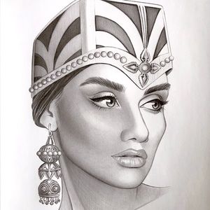 Elegant Tribal Woman Art Print